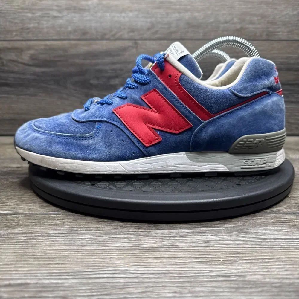 New Balance 576 Mens Size 7.5 D Royal Blue Red Athletic Sneakers M576SBR UK